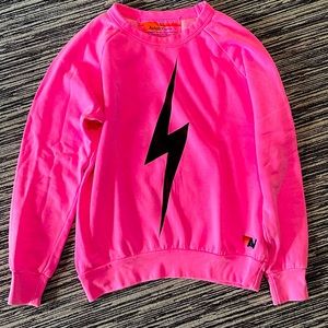 Aviator nation sweater neon pink size xs excellent condition